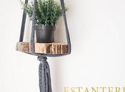 Estantería colgante rodaja tronco