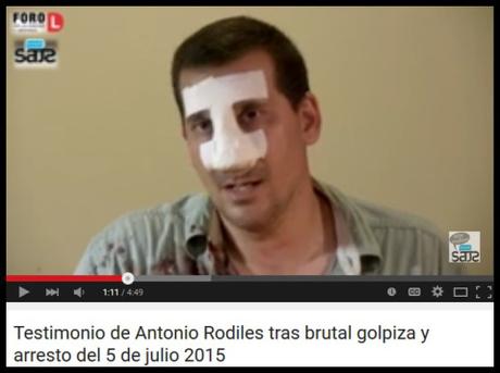 brutal agresión a Antonio Rodiles