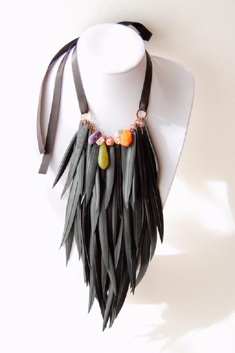 Camilla Pietropaoli  collar plumas