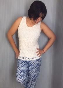 Rombos en blancos y azules