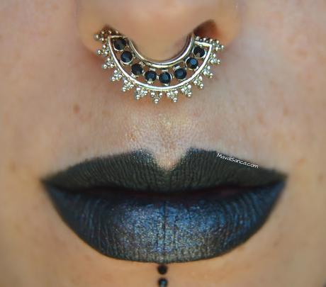 My Lippies: Black Glitter Lips // Morritos: Negro Brillante