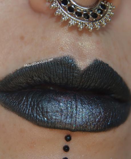 My Lippies: Black Glitter Lips // Morritos: Negro Brillante