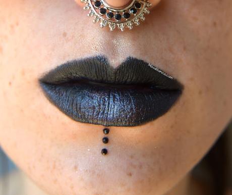 My Lippies: Black Glitter Lips // Morritos: Negro Brillante