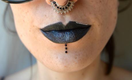 My Lippies: Black Glitter Lips // Morritos: Negro Brillante