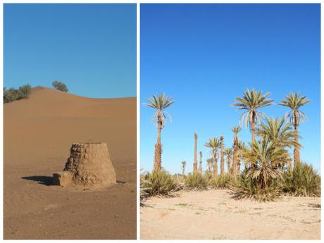 De las dunas de Erg Lahnithie al poblado de Ouled Driss (Marruecos)