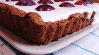 Tarta de yogur con caramelo