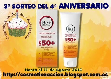 ¡3r SORTEO del 4º Aniversario del Blog – Nos protegemos del sol con BE+!