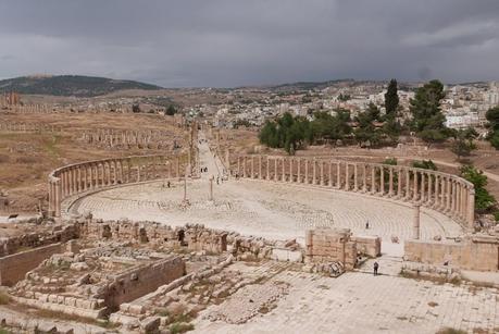 La plaza ovalada de Jerash