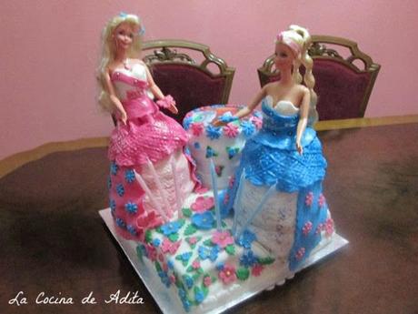 Tarta de muñecas barbies