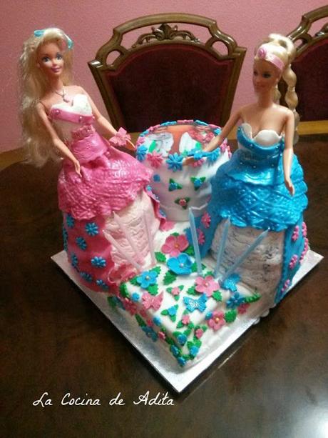 Tarta de muñecas barbies
