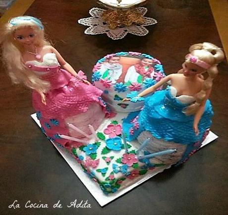 Tarta de muñecas barbies