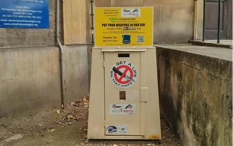 Weapons bin in London