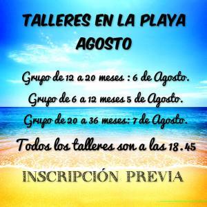 Cerramos el curso con los últimos talleres de la Playa. AGOSTOPLAYA15