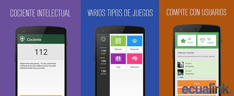 Test de inteligencia en aplicación Android. Juegos de inteligencia en móvil