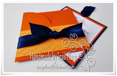 Summer Color Trends - Wedding Invitations - Orange - Tangerine & Classic Blue.