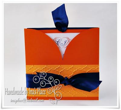 Summer Color Trends - Wedding Invitations - Orange - Tangerine & Classic Blue.