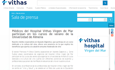 Nuestro equipo médico participa en los cursos de verano de la universidad de almeria Nuestro equipo médico participa en los cursos de verano de la universidad de almeria