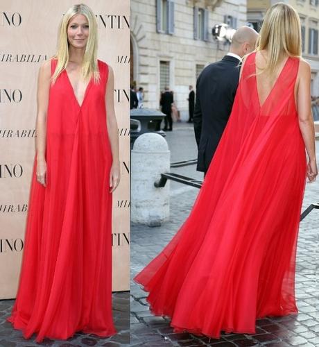 Gwyneth Paltrow & Valentino presentan: la mujer de rojo