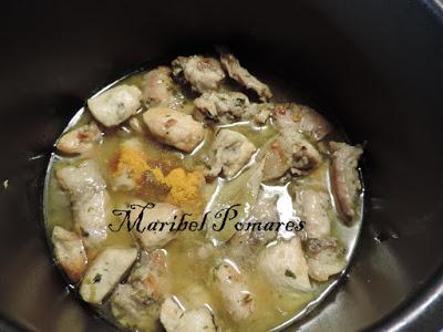 Pollo con patatas a la importancia.