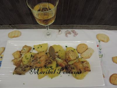 Pollo con patatas a la importancia.