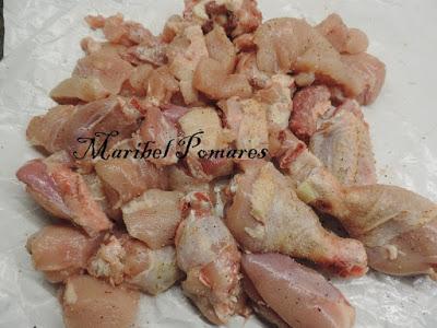 Pollo con patatas a la importancia.