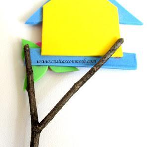 Casitas en foami para macetas- manualidades fáciles