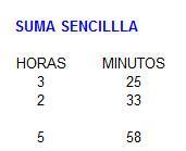 Suma sencilla de horas