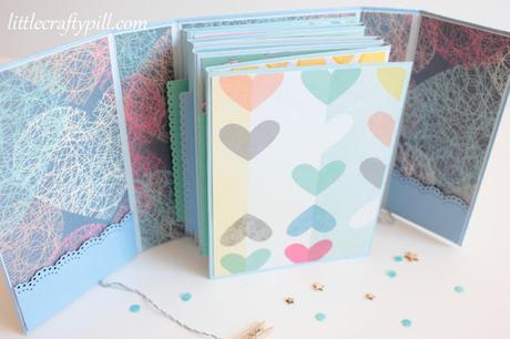 Mini álbum desplegable en zig-zag /Folded mini album