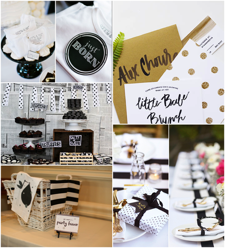 Baby shower inspiration. Black and white polka dots