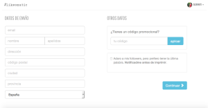 Datos de envío - Likeomatic