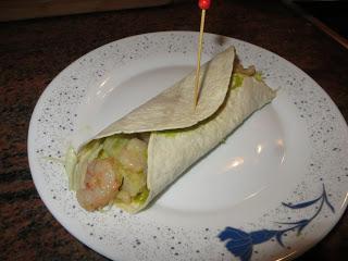 FAJITAS DE GAMBAS Y GUACAMOLE