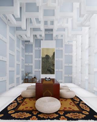 Kengo Kuma ha renovado una casa de té utilizando bloques de polietileno