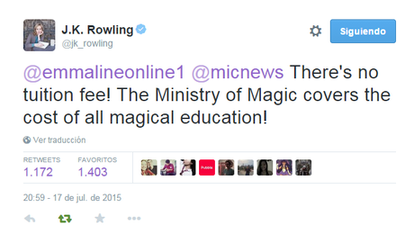 Precio de Hogwarts | J.K.Rowling