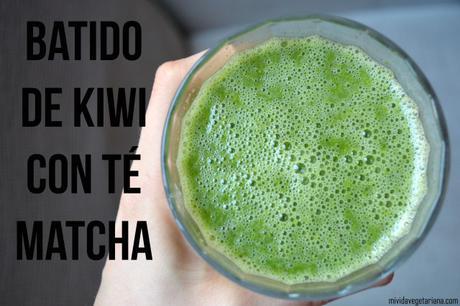 Batido de kiwi con té matcha