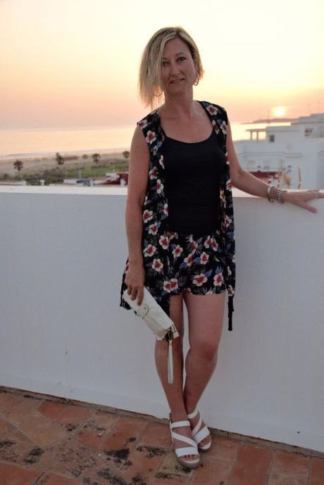 Two-piece suit floral dos piezas estampado