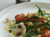 Ensalada judías tiernas, salsa tomate soja cayena