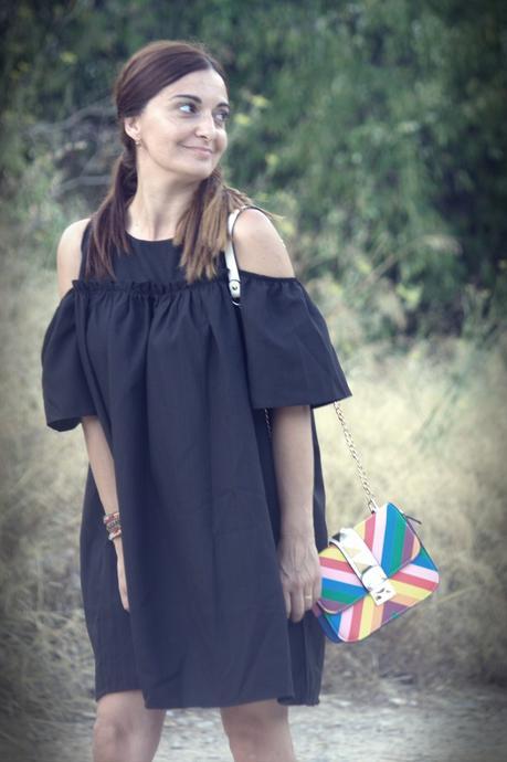 Vestido negro de romwe