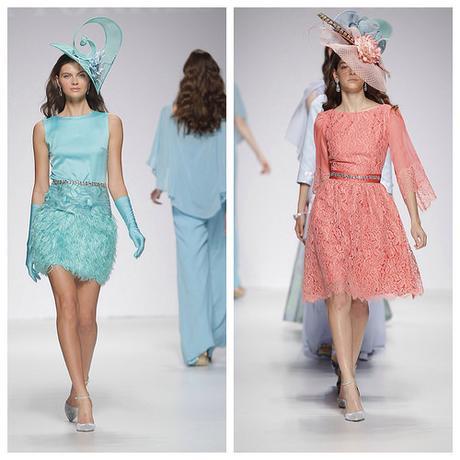 Vestidos de fiesta cortos, midi...y tocados de Ana Torres colección 2015