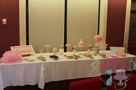 MESA DULCE PARA EL BAUTIZO DE CARLA