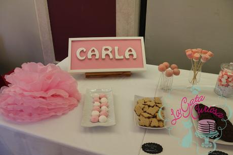 MESA DULCE PARA EL BAUTIZO DE CARLA