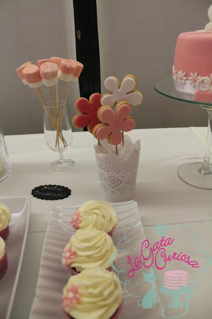 MESA DULCE PARA EL BAUTIZO DE CARLA