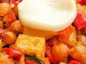 Salteado garbanzos, patatas choy