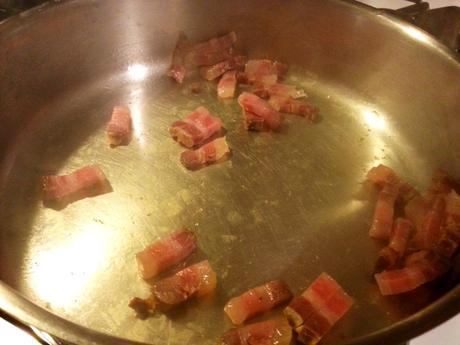 Receta de pasta con carne y setas – Macarrones con panceta y setas boletus – Penne rigate con pancetta e porcini macarronespanceta2