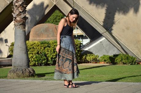 Outfit | Print skirt