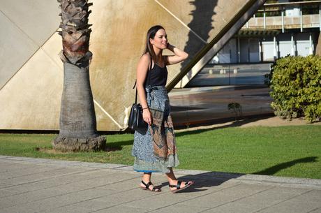 Outfit | Print skirt