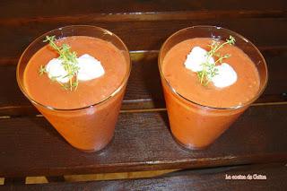 Sopa fría de tomate al tomillo