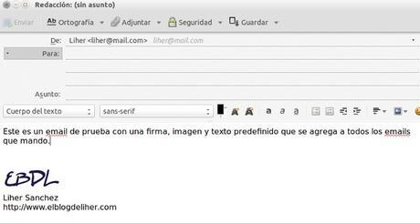 Como añadir una firma con imagen a los emails en Thunderbird