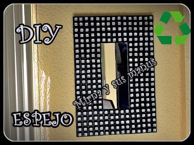 Diy. Reciclaje... Decorando un espejo..
