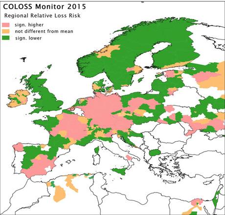EUROPA: Pérdidas de Colonias Melíferas durante 2014/15 - EUROPE: Honey colony losses during 2014/15.