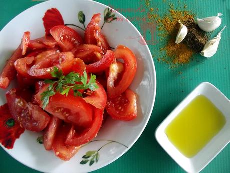 Ensalada marroquí de tomates aliñados